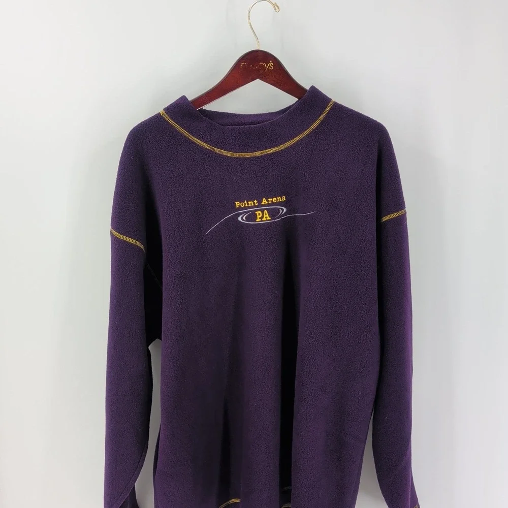Vintage EXP Clothing By P.S.I. Long Sleeve Ponit Arena Sweatshirt Purple Size XL
